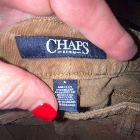 Chaps Denim dark tan corduroy pants 4 - Picture 3 of 5